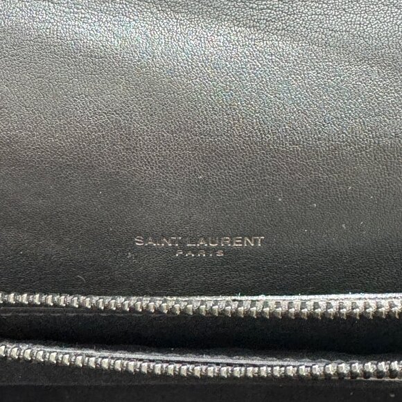 YSL SAINT LAURENT COLLEGE LARGE CHAIN QUILTED TEXTURED-LEATHER SHOULDER BAG - Picture 6 of 15